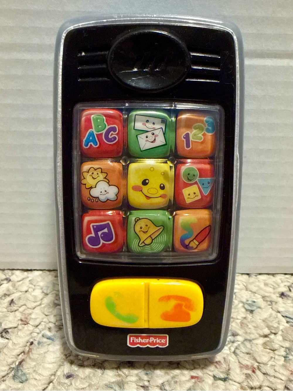 Fisher-Price Electronic Learning Toy Phone w Lights & Educational Buttons-tested